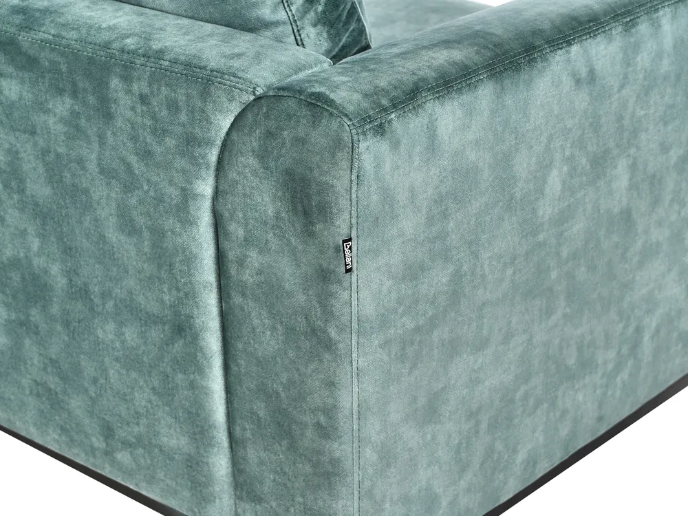 Corner Sofa 5 Seater OSLO with Ottoman Velvet Teal Left Hand_964674