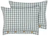 Dekokissen 2er Set TALYA 40 x 60 cm Mintgrün Kariertes Muster