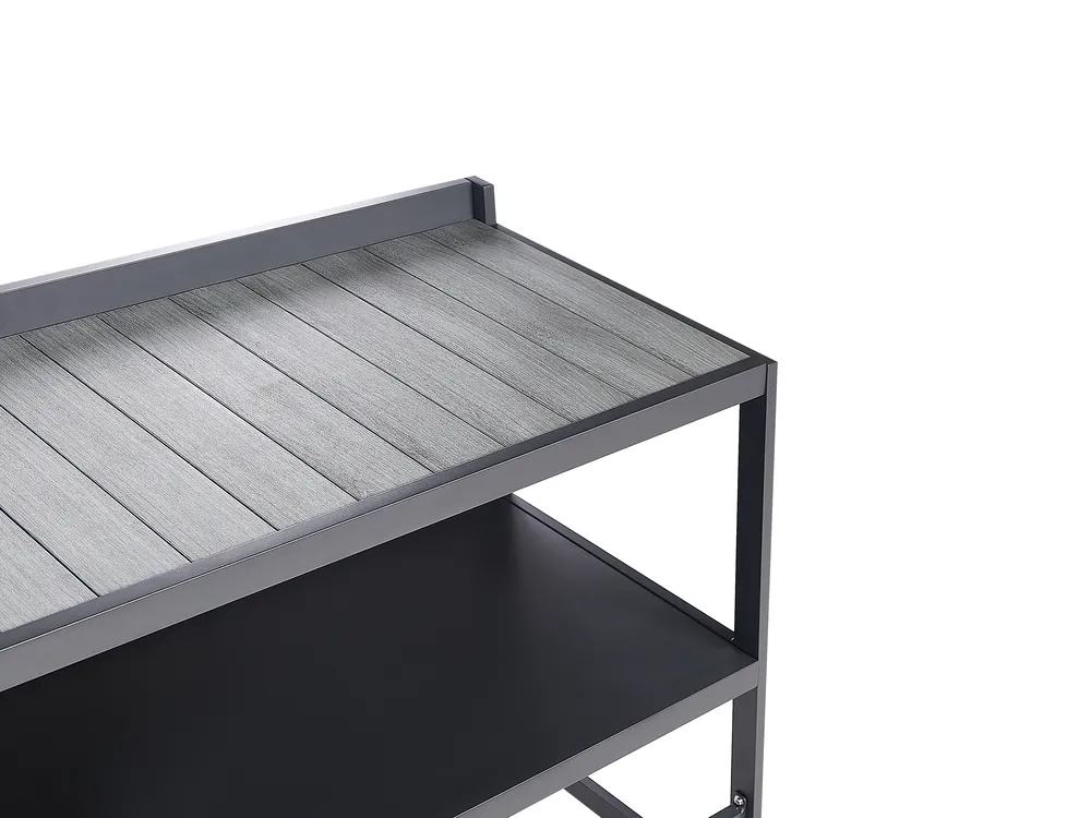 Outdoor Kitchen Set with Sink ORTISEI Graphite Grey Metal_934830