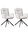 Esszimmerstuhl 2er Set drehbar AVELAR Hellbeige