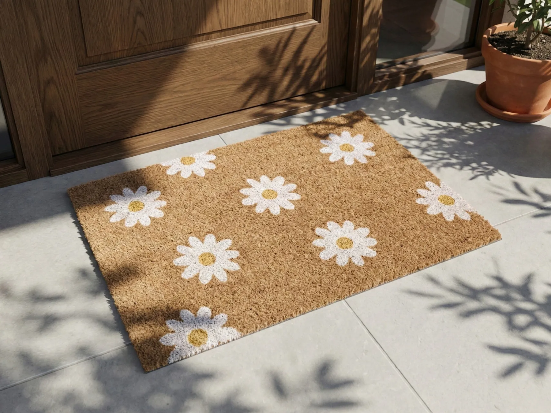 Doormat TOPKO Natural 40 x 60 cm Flower Coir_904984