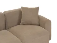 Modular Corner Sofa 3 Seater HEDE with Ottoman Fabric Brown Right Hand_1087470