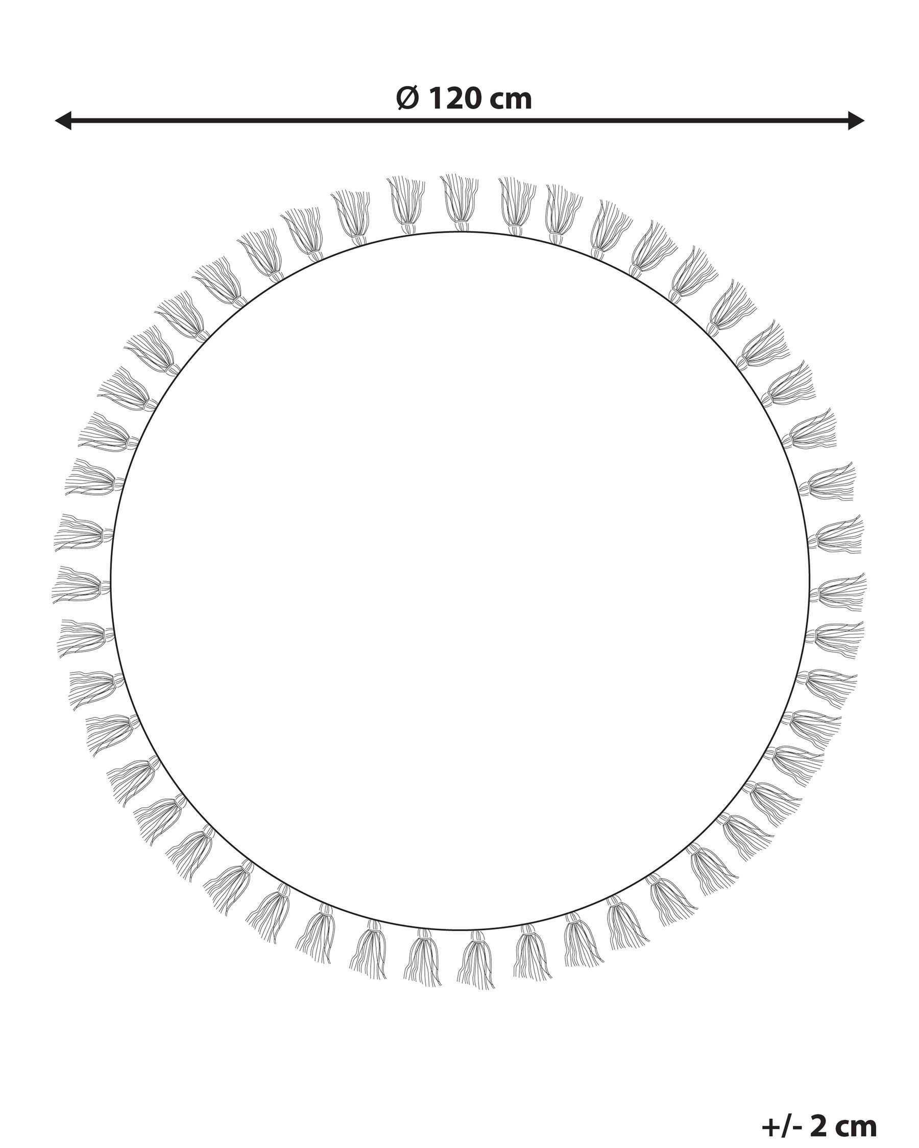 Teppich KAHTA Grün ø 120 cm Baumwolle_756596