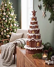Weihnachtsdekoration LED SATTANEN 40 cm Braun_1185513