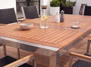 Gartenmöbel Set 6-Sitzer GROSSETO Eukalyptusholz Braun / Schwarz_1106750