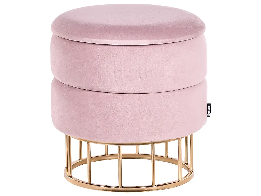 Storage Pouffe ELGIN Velvet Pink