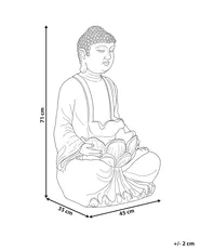 Gartenbrunnen LED URLANTE Buddha Grau_1064142