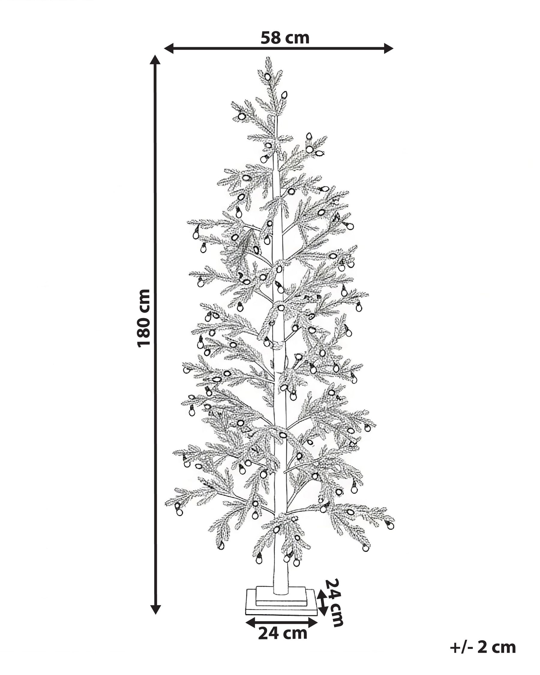 Gartendekoration LED TORSA 180 cm Baum Grün_1015413