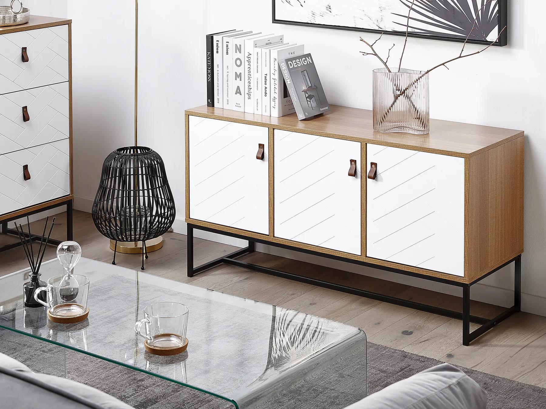 Cabinet NUEVA Light Brown/ White_787458