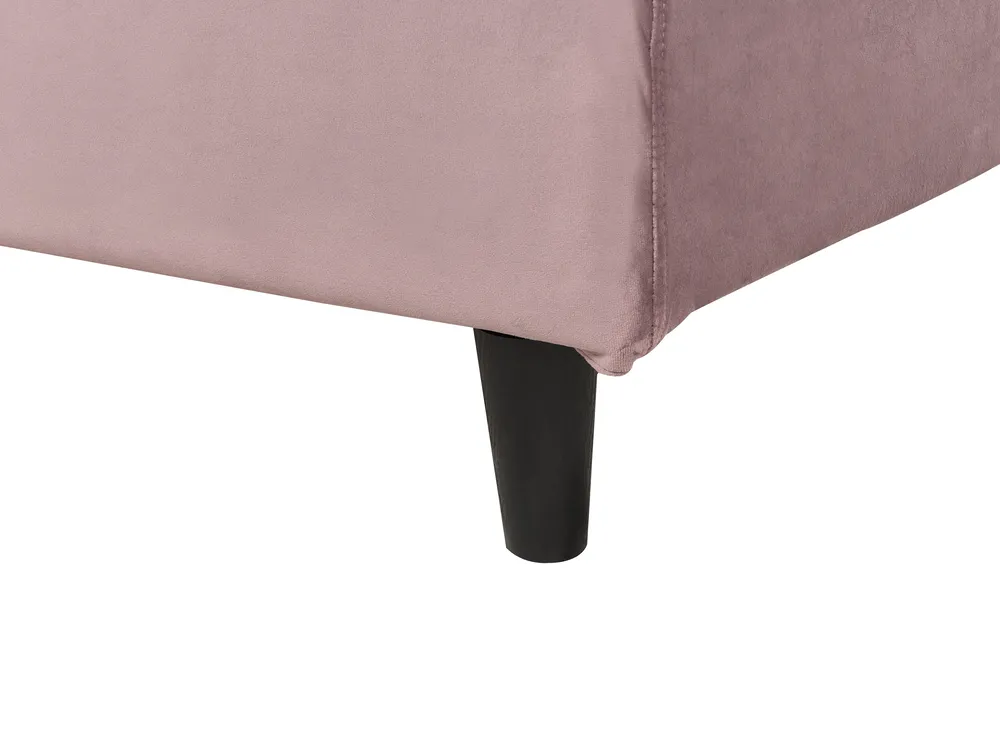 Bettrahmenbezug Samtstoff FITOU 90 x 200 cm Rosa_900382