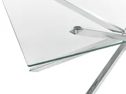 Esstisch CORA Silber 160 cm 90 cm Sicherheitsglas_875834