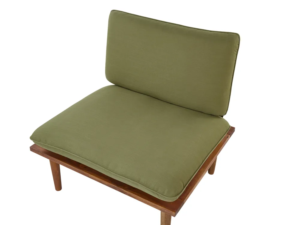 Lounge Set mit Tisch 2-Sitzer FRASCATI modular zertifiziertes Akazienholz Olivgrün_919578