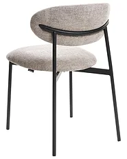 Set of 2 Dining Chairs COWLEY Chenille Taupe_1040063