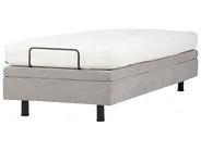 Verstellbares Bett ohne Kopfteil Stoff DUKE II 90 x 200 cm Hellgrau_973616