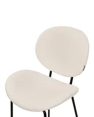Set of 2 Bar Chairs LUANA Boucle White_886379