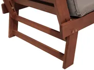 Garden Bench with Cushion PORTICI 210 cm Eucalyptus Wood Dark Brown/ Taupe_691788