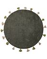 Kids Rug KODINHI  Dark Green ø 120 cm Cotton