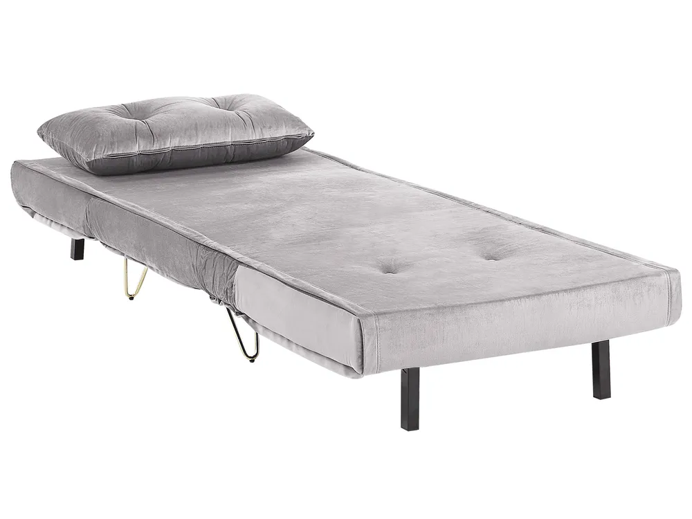 Sofa Set 3-Sitzer VESTFOLD Samtstoff Grau_808947