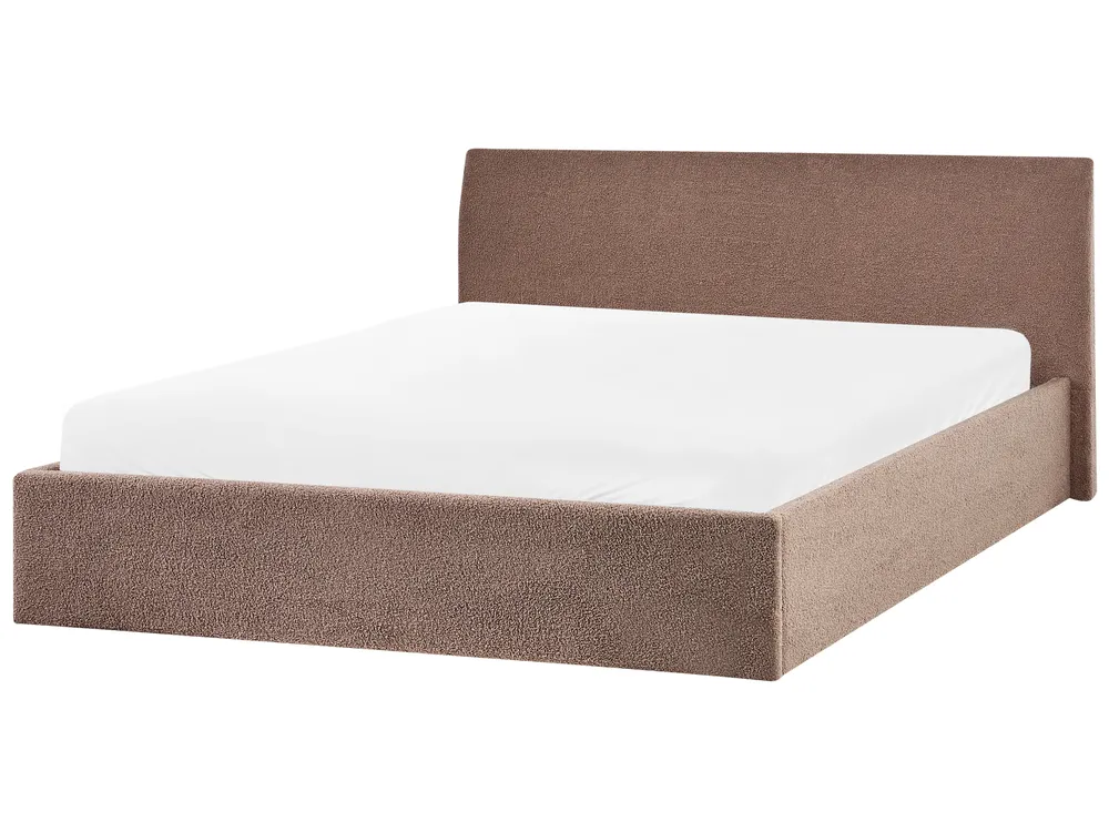 Ottoman Bed ORBEY Boucle Brown 160 x 200 cm (EU King Size)_982019
