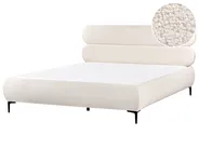 Bed Boucle LESSAY 180 x 200 cm (EU Super King) Off-White_982246