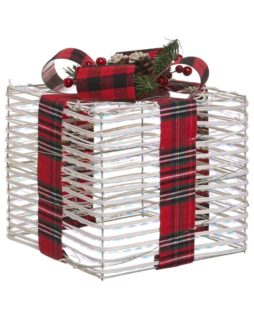Weihnachtsdekoration 3er Set LED MANGEN 20/25/35 cm Weihnachtsgeschenke Cremeweiß_1025118
