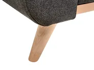 Corner Sofa Bed 3 Seater OLLSTA Fabric Black Left Hand_939298