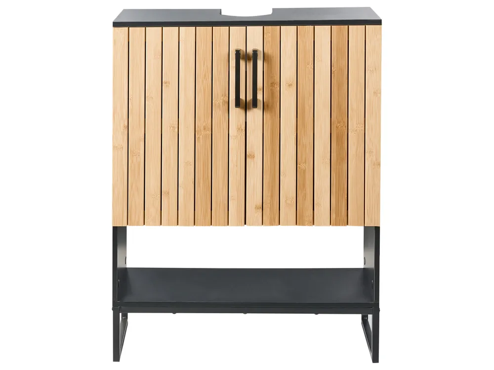 Waschbeckenunterschrank MISCANTI 60 cm Bambus Hellbraun_1014142