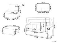 Lounge Set mit Tisch 5-Sitzer COCCOLIA modular Polyrattan Beige_810071