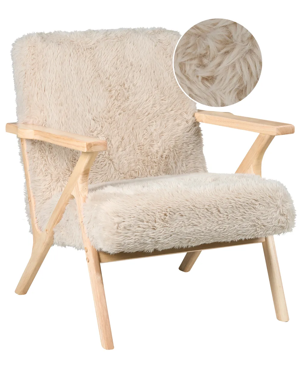 Sessel KISA Webpelz Hellbeige