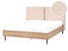 Bett mit Lattenrost Bouclé LIMANTON 140 x 200 cm Beige