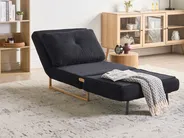1-Sitzer Schlafsofa JERSLEV Stoff Schwarz_1010100