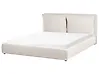 Bett mit Lattenrost Stoff BAJONNA 180 x 200 cm Beige