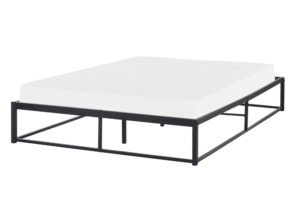 Bett mit Lattenrost Metall VIRY 140 x 200 cm Schwarz