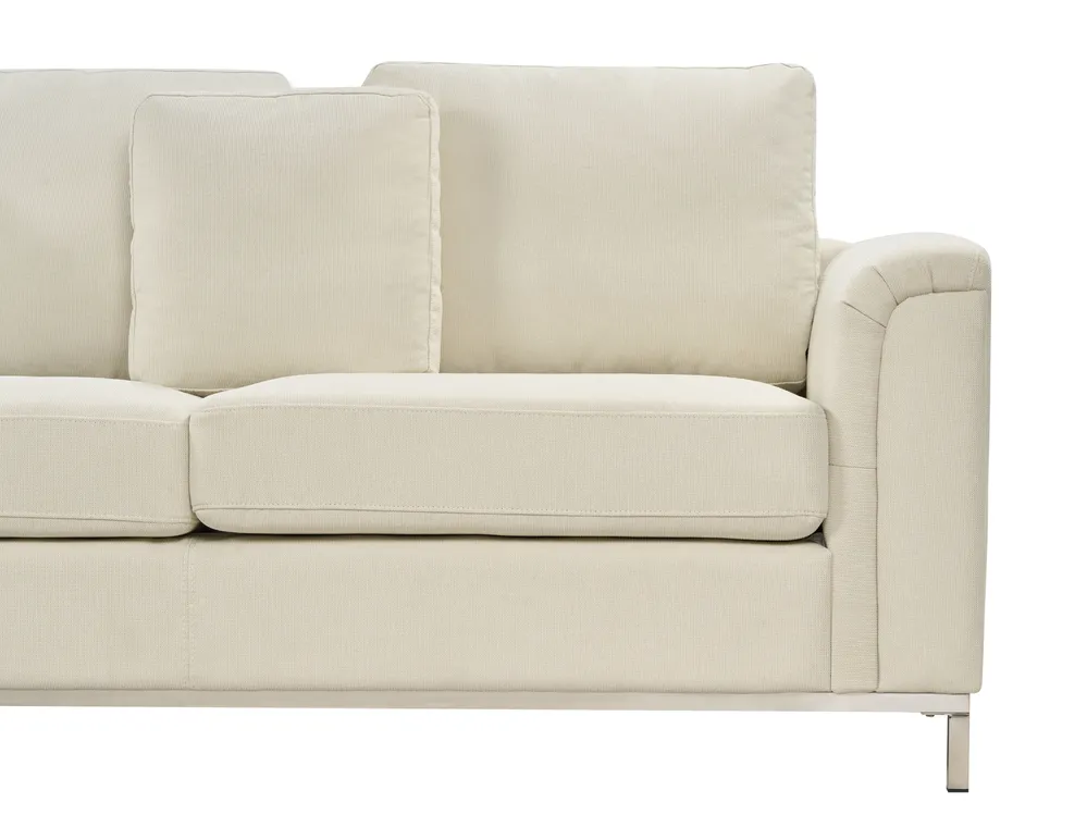 Corner Sofa 4 Seater OSLO with Ottoman Fabric Beige Right Hand_943180
