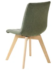 Set of 2 Dining Chairs CALGARY Fabric Dark Green_958228