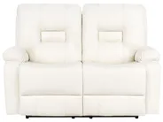 Sofa manuell verstellbar 2-Sitzer BERGEN Kunstleder Weiß_1066407