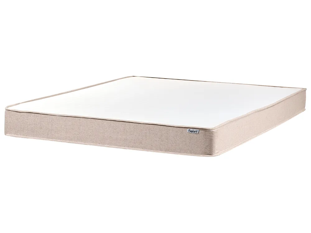 Boxspringbett ohne Kopfteil Stoff COUNTESS 140 x 200 cm Beige_1054156