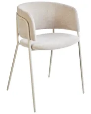 Esszimmerstuhl 2er Set SPRINGER Chenillegewebe Hellbeige_968380