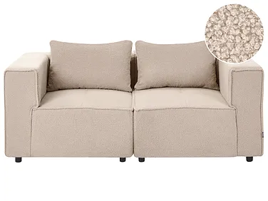Modulsofa 3-Sitzer AXEBO Bouclé Beige