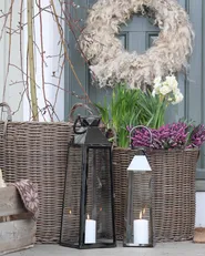 Set of 2 Wicker Planters BITOLA 40/48 cm PE Rattan Brown_877813
