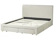 Krevet s ladicama SOUTRIN bež 160 x 200 cm_993425