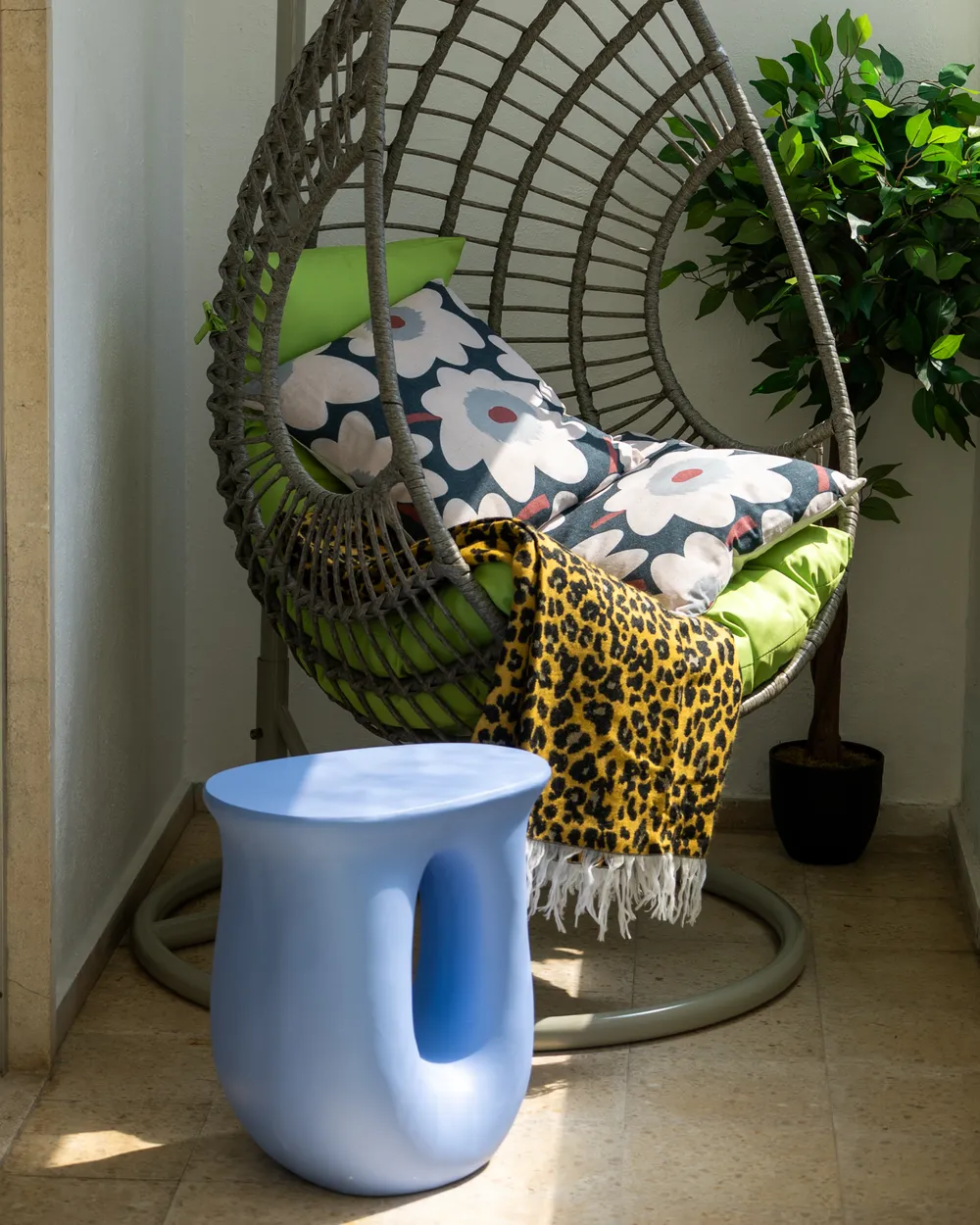Beistelltisch IDRO 42 cm 28 cm Blau_1074470