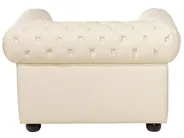 Living Room Set 4 Seater CHESTERFIELD Leather Light Beige_769398
