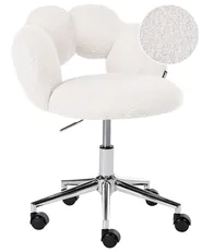 Desk Chair WHIZZY Boucle White_1062593