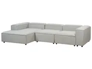 Modul Ecksofa 4-Sitzer ARDAL Stoff Hellgrau rechtsseitig_949505