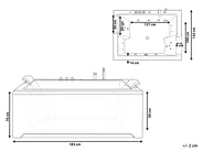 Corner Hot Tub with LED SALAMANCA 1830 x 1420 mm White_761830