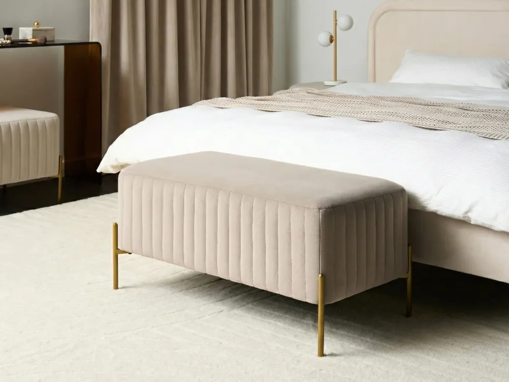 Polsterbank UTAH Samtstoff Taupe