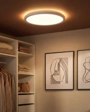 LED Deckenlampe VELORA mit Fernbedienung mit Dimmer Weiß_1131673