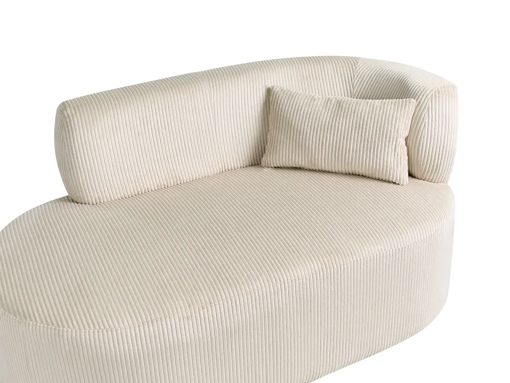 Rechtsseitige Chaiselongue VANVEY Cord Hellbeige_1065771
