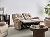 Sofa manuell verstellbar 2-Sitzer BERGEN Stoff Beige
